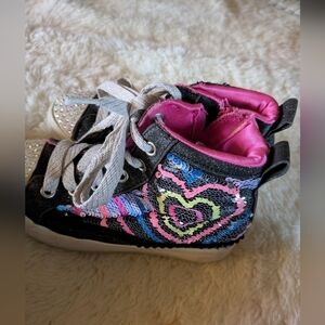 Skechers Sequin Boots Sneakers Girls Sz 12.